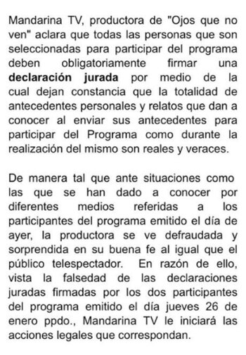 El nuevo comunicado de la