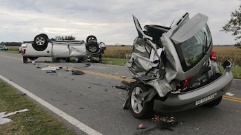 Imagen de un accidente fatal en la Ruta 226 en abril de 2017