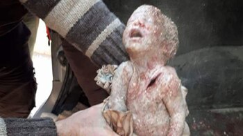 Una devastadora imagen en Maarrat