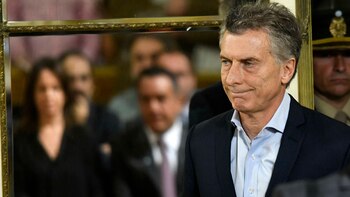 Mauricio Macri, este lunes, en