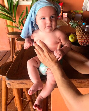 Un bebé amante del clima