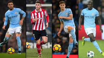 Walker, Laporte, Stones y Mendy,
