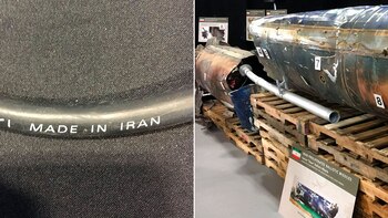 Fragmentos de un misil balístico