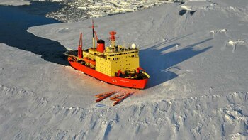 La tripulación del rompehielos Almirante Irízar