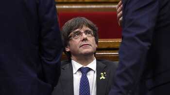 Carles Puigdemont durante una sesión