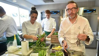 Sébastien Bras en la cocina
