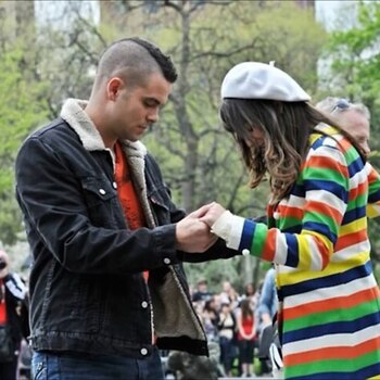 Con Lea Michelle en una