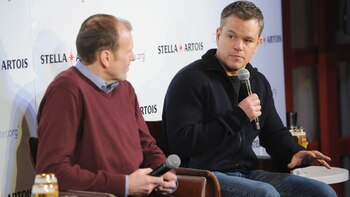 Gary White y Matt Damon, cofundadores de Water.org (Getty Images)