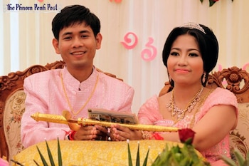 Sar Patchata durante su boda