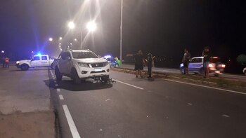 La camioneta que conducía Pablo Micheli en el momento del accidente