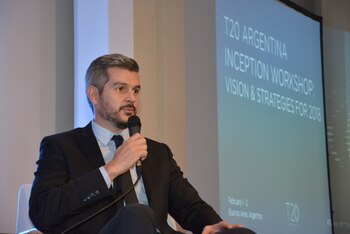 Marcos Peña, en el lanzamiento del T20 (Foto:T20)