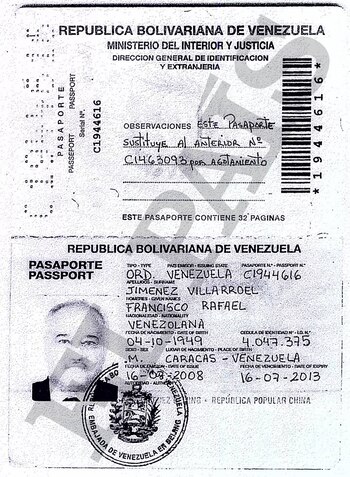 Pasaporte que adjuntó para abrir