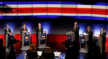 Los candidatos Antonio Alvarez Desanti, Carlos