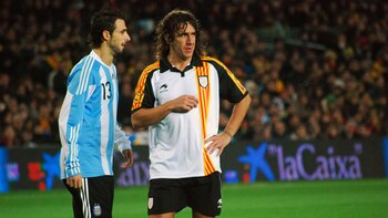 Imagen del amistoso entre Argentina