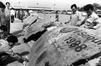 Los restos del vuelo Korean