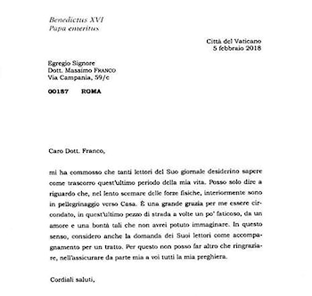 La carta enviada al Corriere