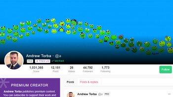 El perfil de Andrew Torba,