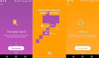 La aplicación chequea distintos dispositivos