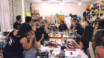 Todo el equipo de Benedetti