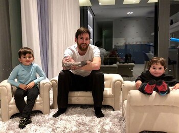 Lionel Messi en compañía de