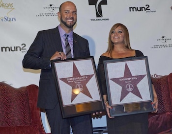 Jenni Rivera y Esteban Loaiza durante
