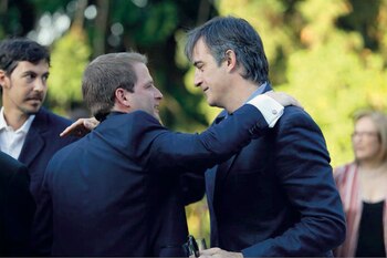 El novio y Esteban Bullrich,