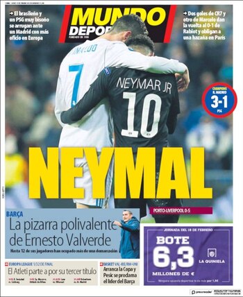La tapa de Mundo Deportivo