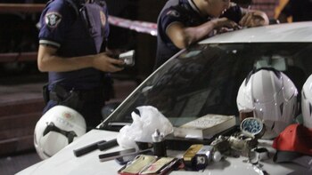 La policía secuestró una ametralladora,