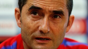Ernesto Valverde, DT del Barcelona,