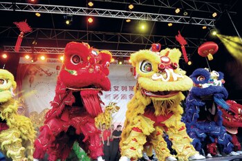 Los Leones Chinos (Fotos: Fabián Mattiazzi y Télam)