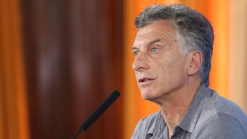 Mauricio Macri durante la conferencia de prensa en el retiro de Chapadmalal (Christian Heit)