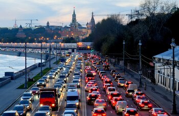 Moscú, la segunda ciudad con peor tráfico del mundo (Getty)
