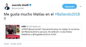 Tinelli le dio el visto