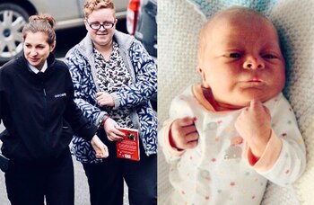 Turtle escoltada hacia la corte.