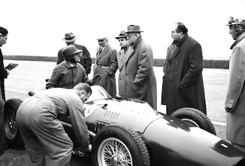 Enzo Ferrari en la prueba