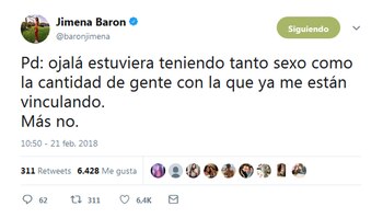 El segundo tweet de Jimena