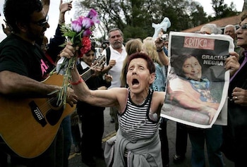 Mari en el último adiós