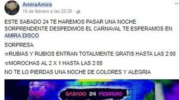 El boliche salteño les ofrecía