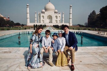 La familia Trudeau con el