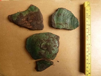 Las piezas halladas del barco