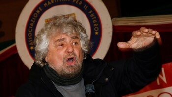 El comediante Beppe Grillo, fundador