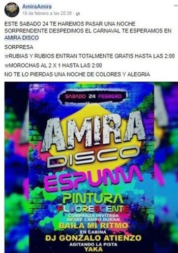 El post del boliche donde