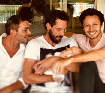 Magnolia junto a su papá,