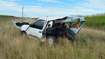Así quedó el vehículo que