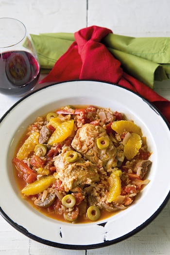 Con el jugo de cocción