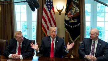 El mandatario norteamericano durante el