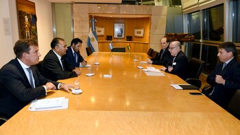 El Canciller Jorge Faurie durante