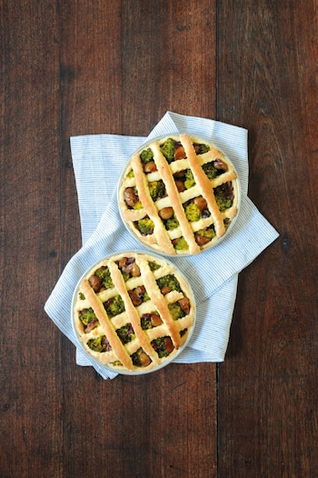 mini tarta de brocoli