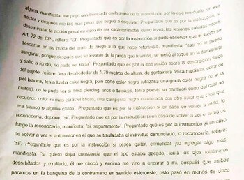 Las hojas de la denuncia