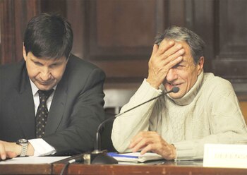 Weber, durante el juicio. Se